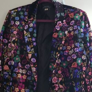 Tahari floral velvet jacket